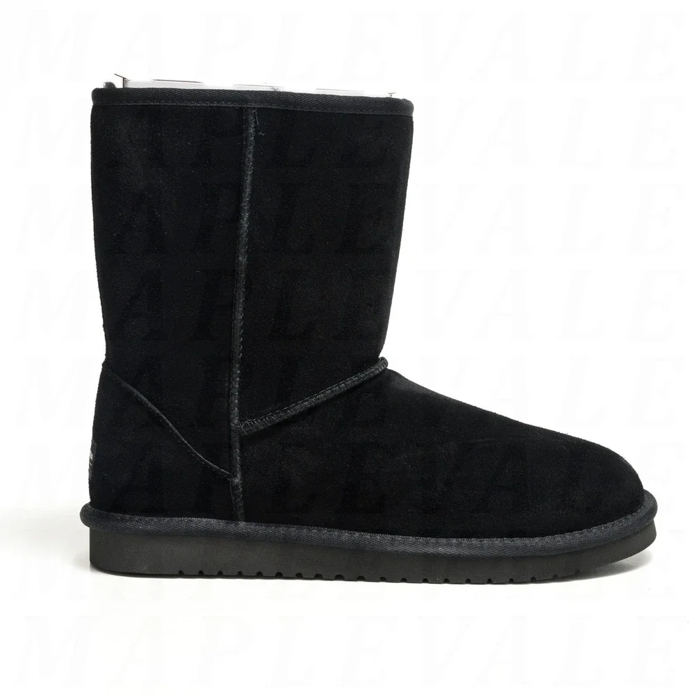 Koolaburra by UGG Men's Sz 9 Burra Short Winter Boots Black Suede 1105969-001